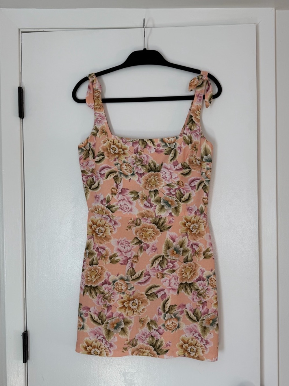 Floral Tie-Shoulder Mini Dress